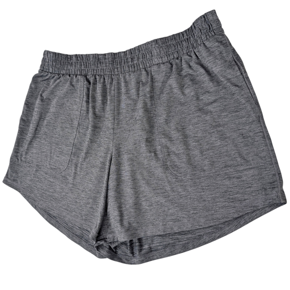 All In Motion Athletic Shorts Womens Large Gray Pockets Workout Sleep Stretchy - Picture 4 of 7